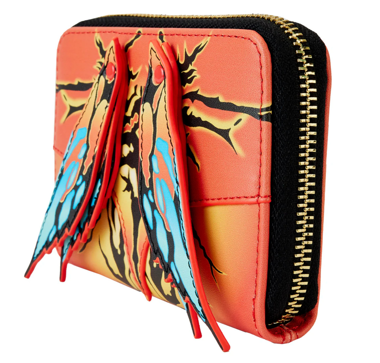 Loungefly Disney Avatar 2 Taruk Banshee Moveable Wings Zip Around Wallet- NWT