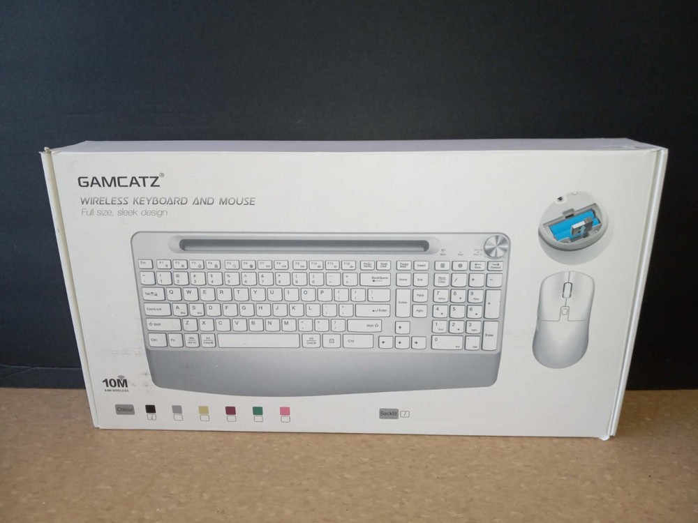 Backlit Rechargeable Wireless Ergonomic Keyboard and Mouse Combo