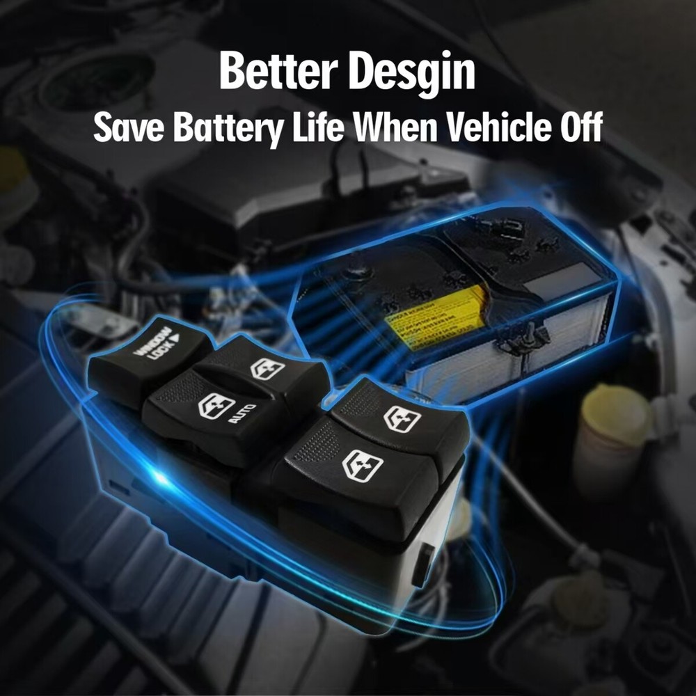 Front Left Power Window Switch For 2008-2014 Dodge Avenger 13 Blade Connector