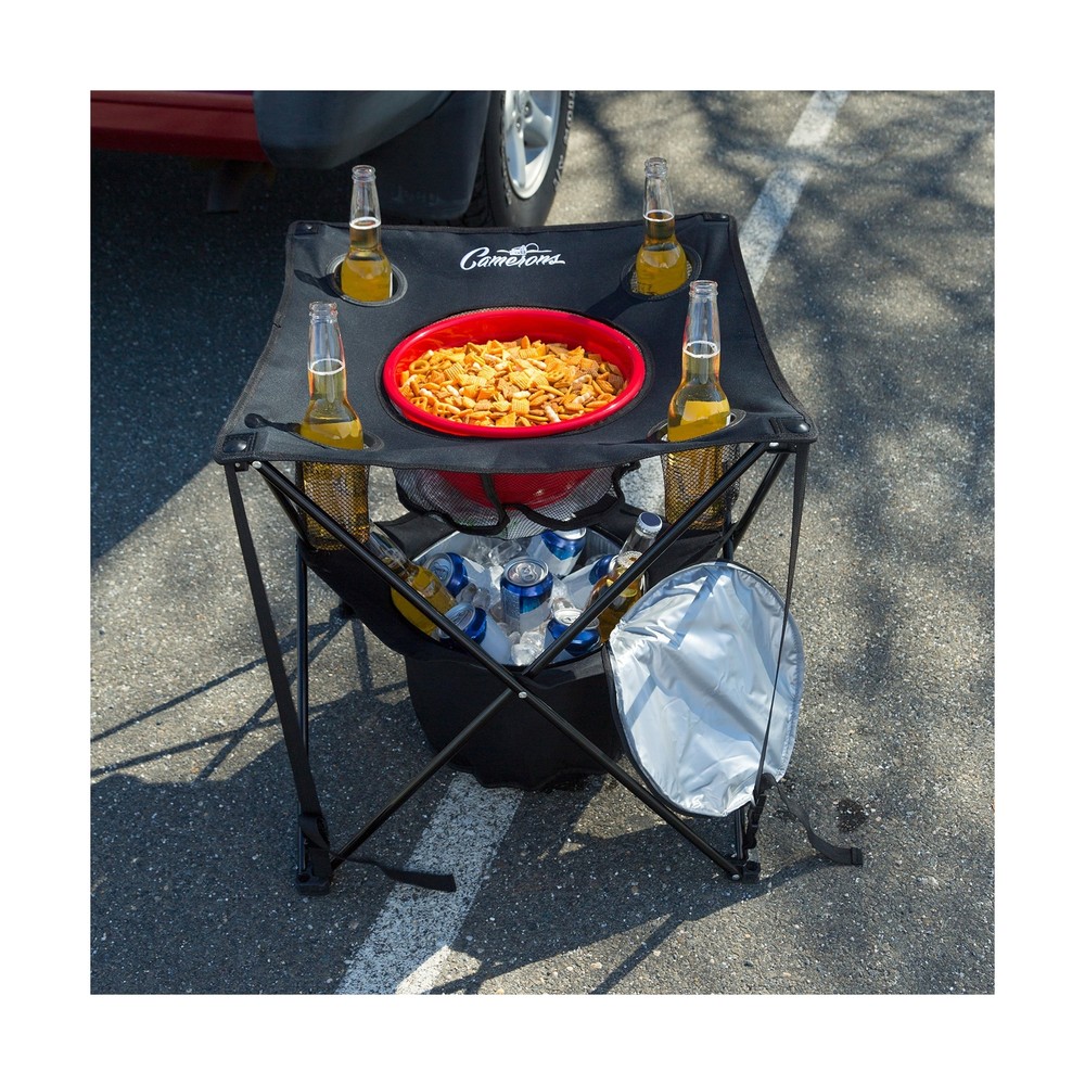 All-in-One Tailgating Table - Collapsible Folding Camping Table with Insulate...