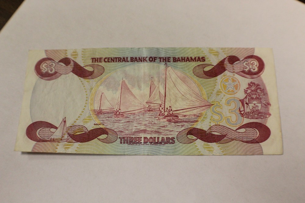 1974 (1984) Bahamas $3 note XF