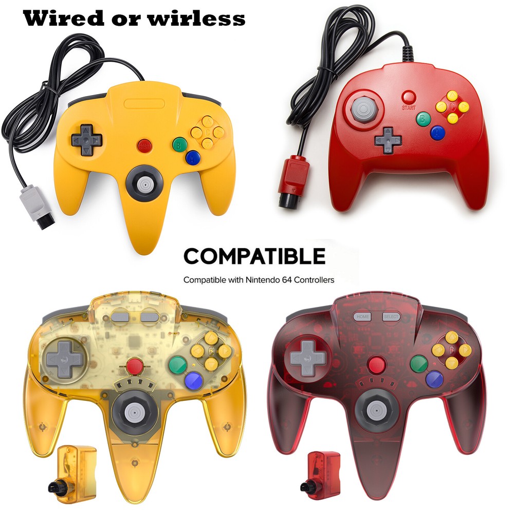 Wired / Wireless N64 Controller Gamepad Joystick Joypad For Nintendo 64™