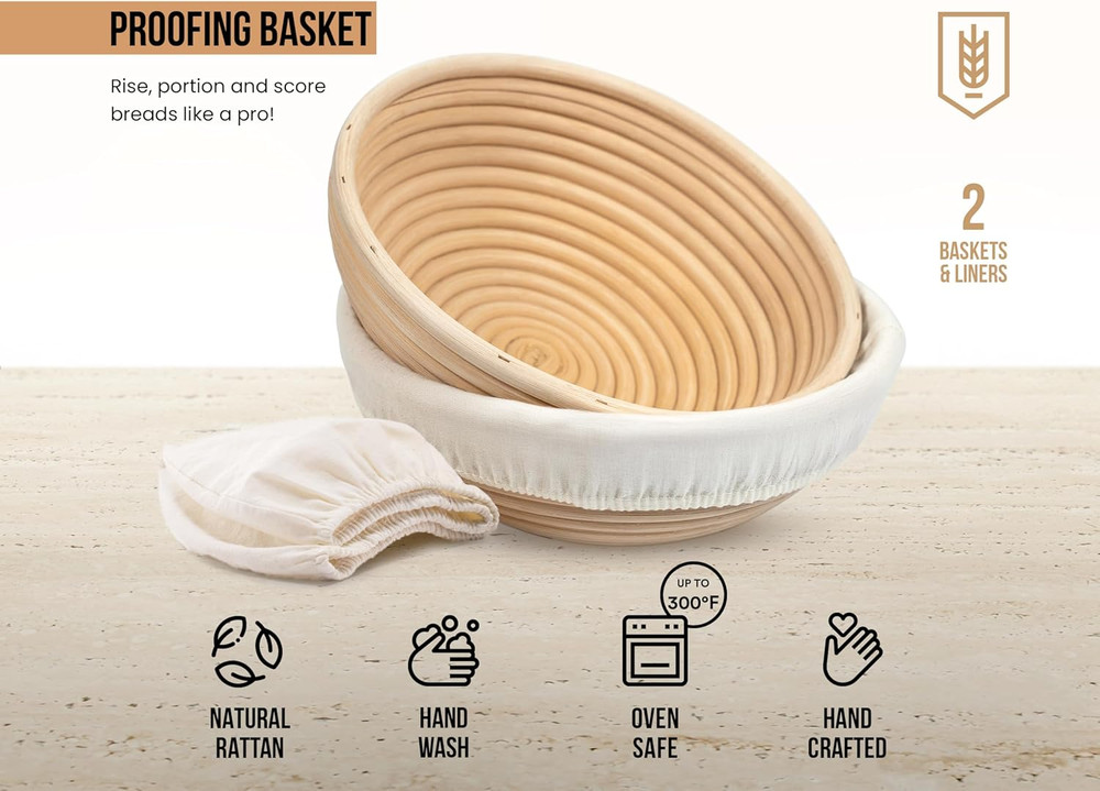 Banneton Bread Proofing Basket, , Sourdough Proofing Bread Basket, Bread Bann...