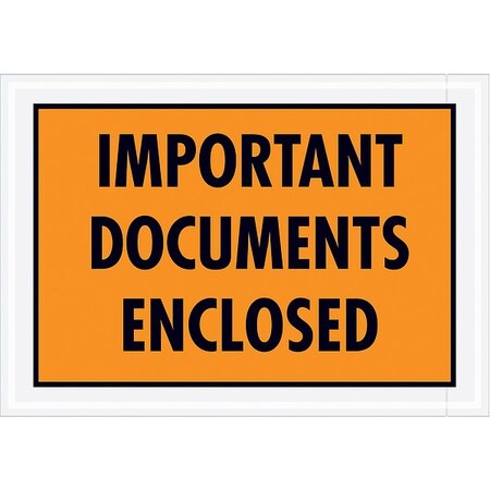 Packing List Envelopes, Orange, Pk1000, Pl421
