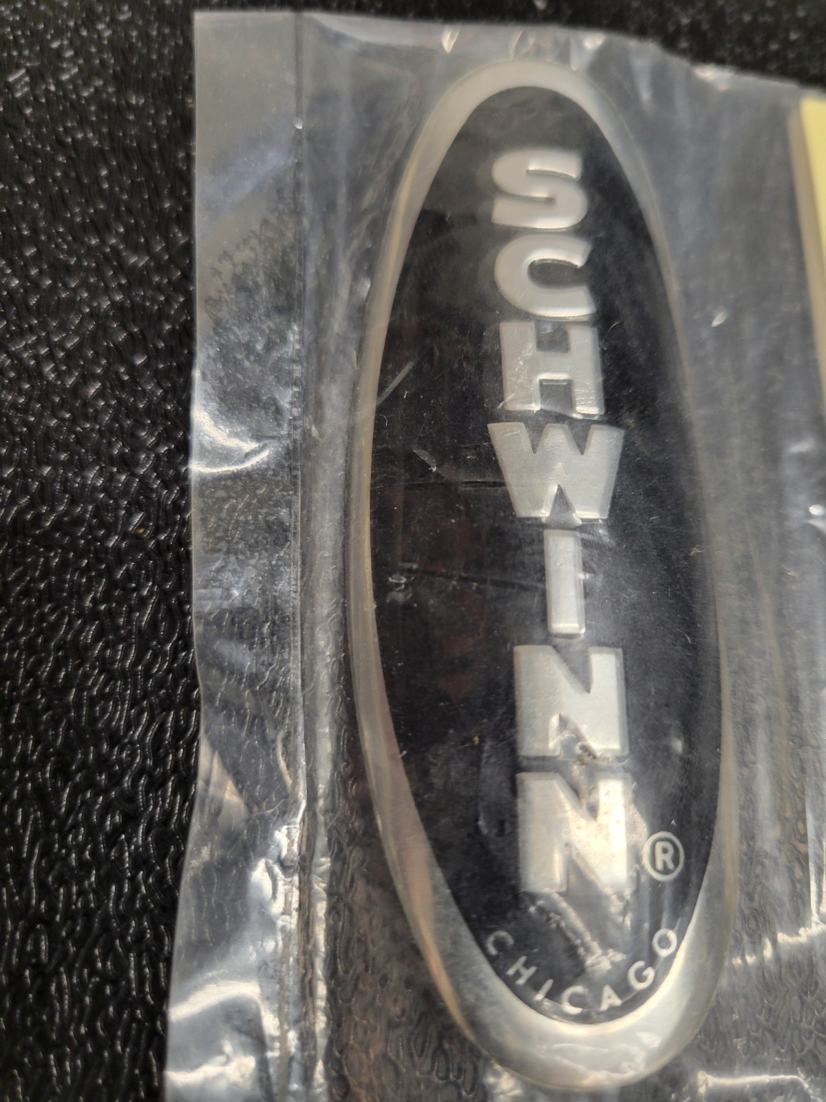 Schwinn head badge stick on NOS