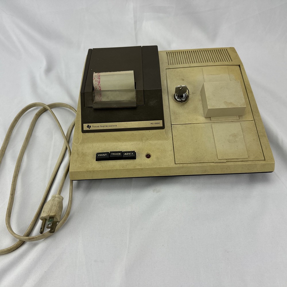 Texas Instruments PC-100C Thermal Print Security Cradle - UNTESTED Rare Vintage