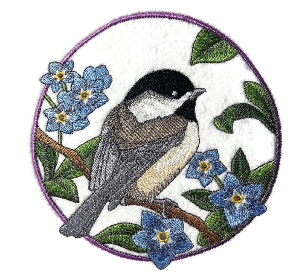 Chickadee Embroidered Patch