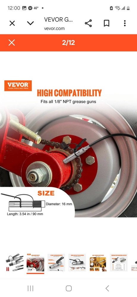 Vevor Locking Grease Coupler TH-46-7C