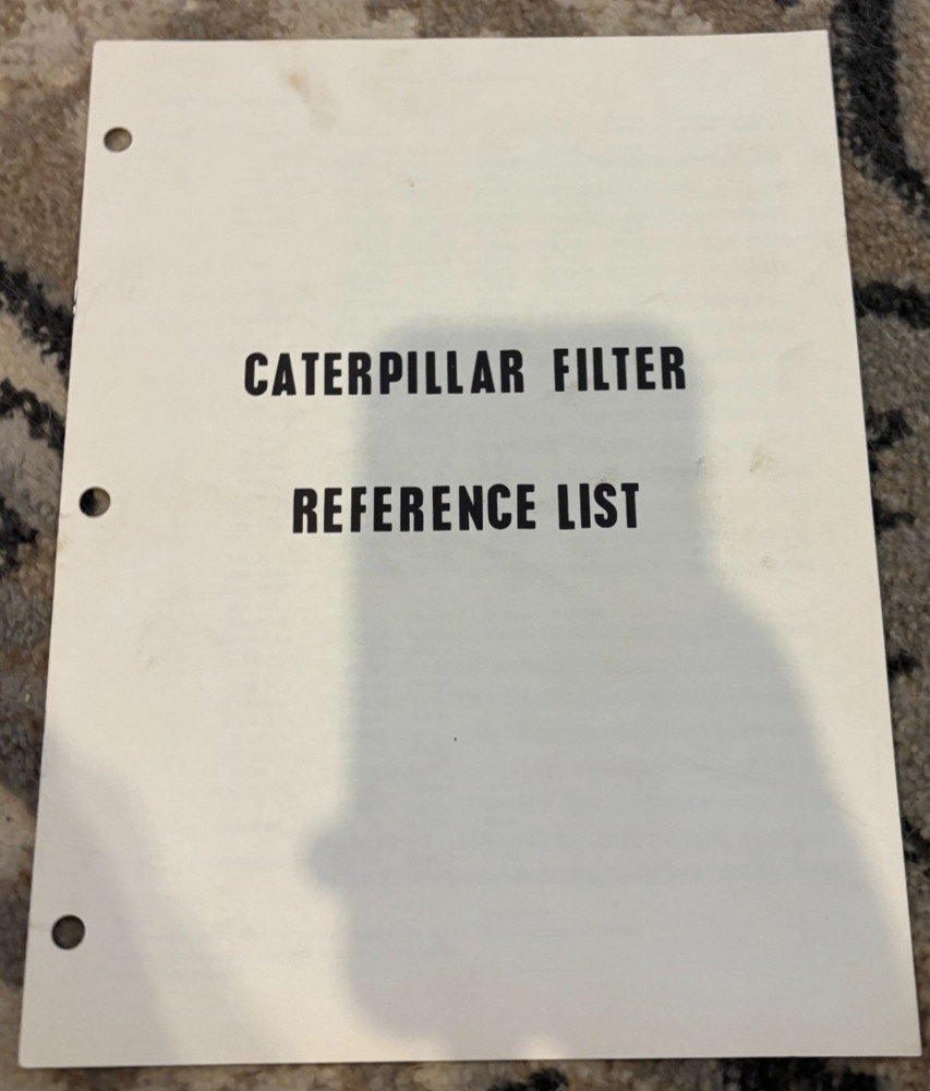 Caterpillar CAT Filter Reference List Brochure AMIL25