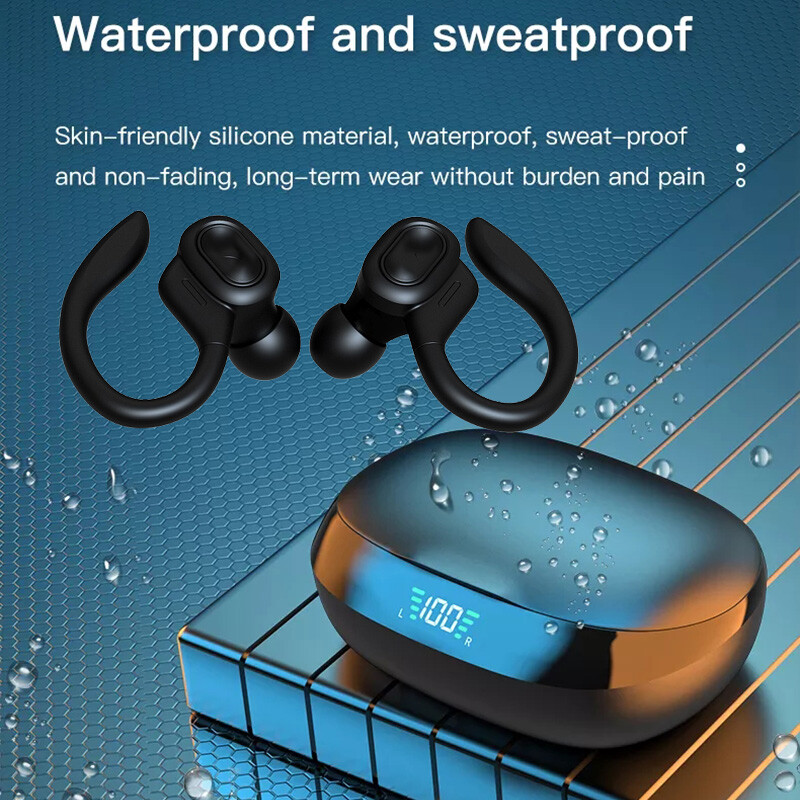 Bluetooth Wireless Earphones Headphones Earhook for iPhone Android Sport Earbuds