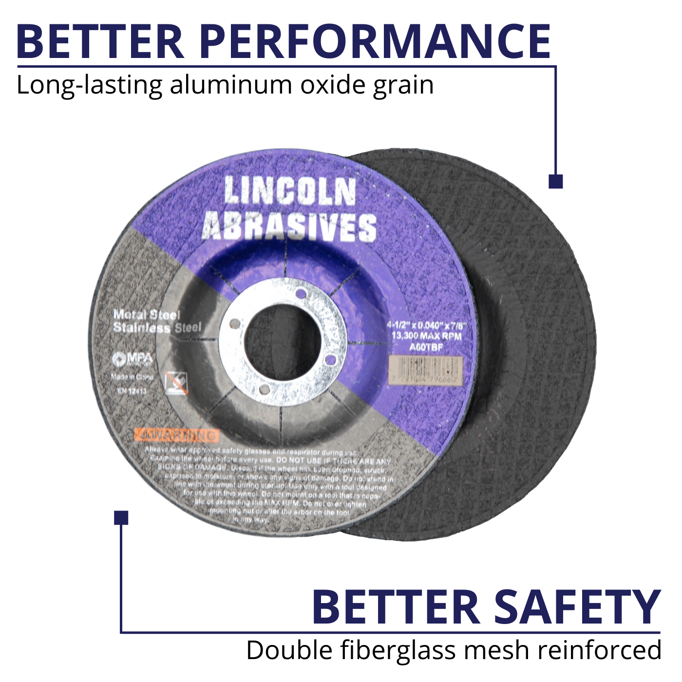 500 Pack 4-1/2" X .040" T27 Depressed Center Cut-off-Wheels Discs 4.5 For Metal