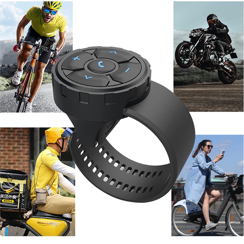 Car Motorcycle Bicycle Wireless Bluetooth 5.3 Remote Controller Car Kit Steer...