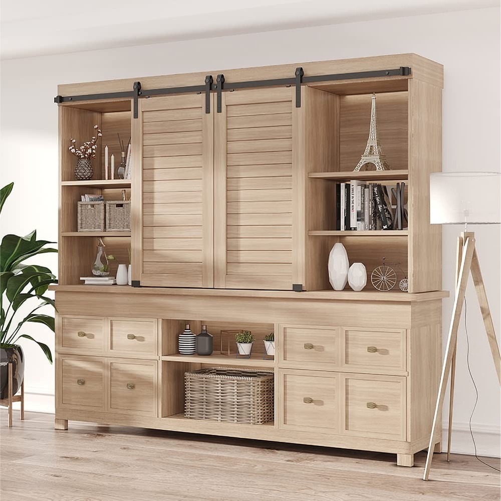 ZEKOO 7FT Super Mini Track Kit (Double Door), " J " Shape