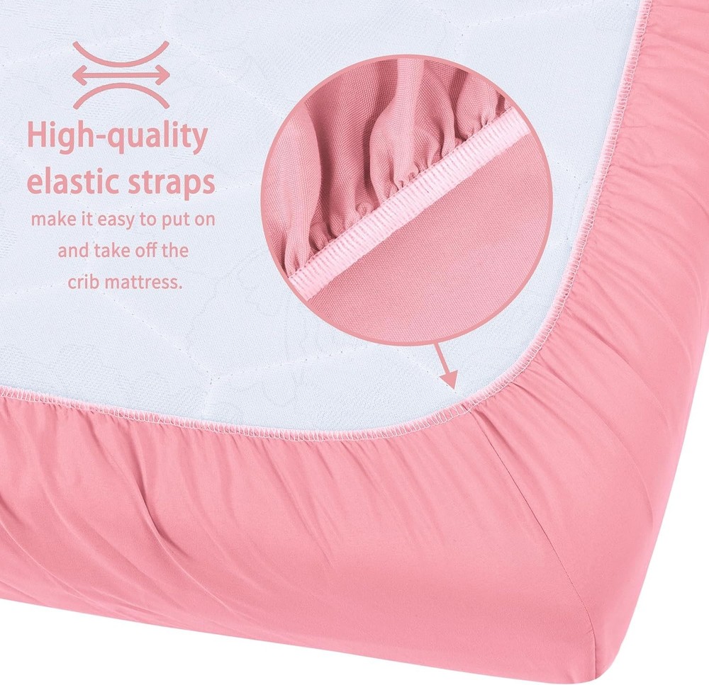 Pack and Play Sheets Fitted, 2 Pack Pack N Play Sheets for Graco Pack N Play Mat