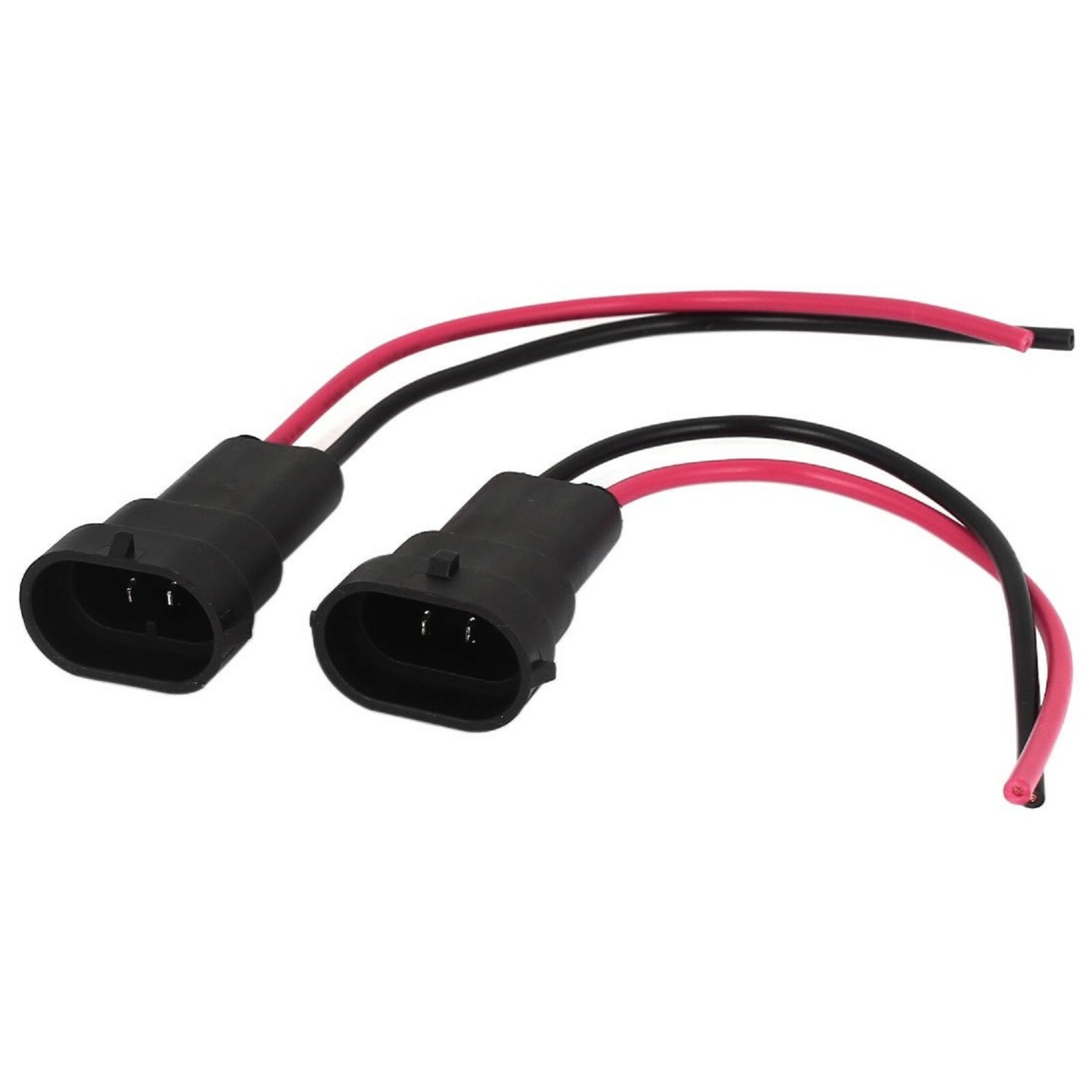 Wire Pigtail Male H11 Two Harness Head Light Low Beam Bulb Connector Repair