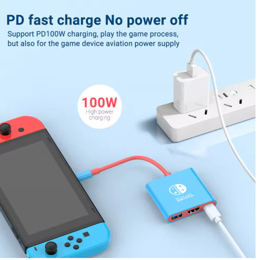 3-in-1 HDMI 4k Dock Nintendo Console System Replacement Docking Adapter