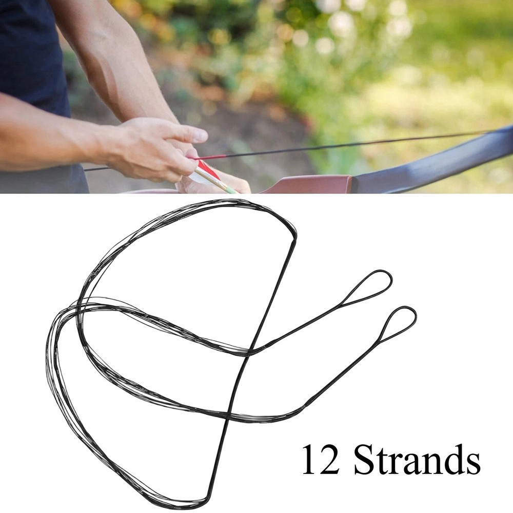 12 Strands Bow String Replacement for 57" Recurve Bow and Long Bow Bowstrings