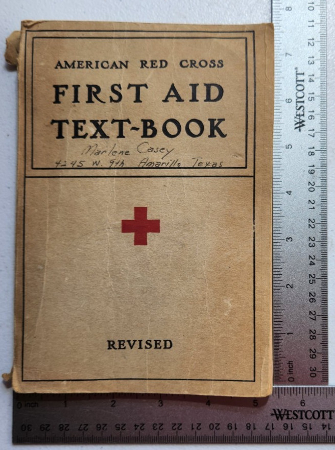 American Red Cross First Aid Textbook 1933