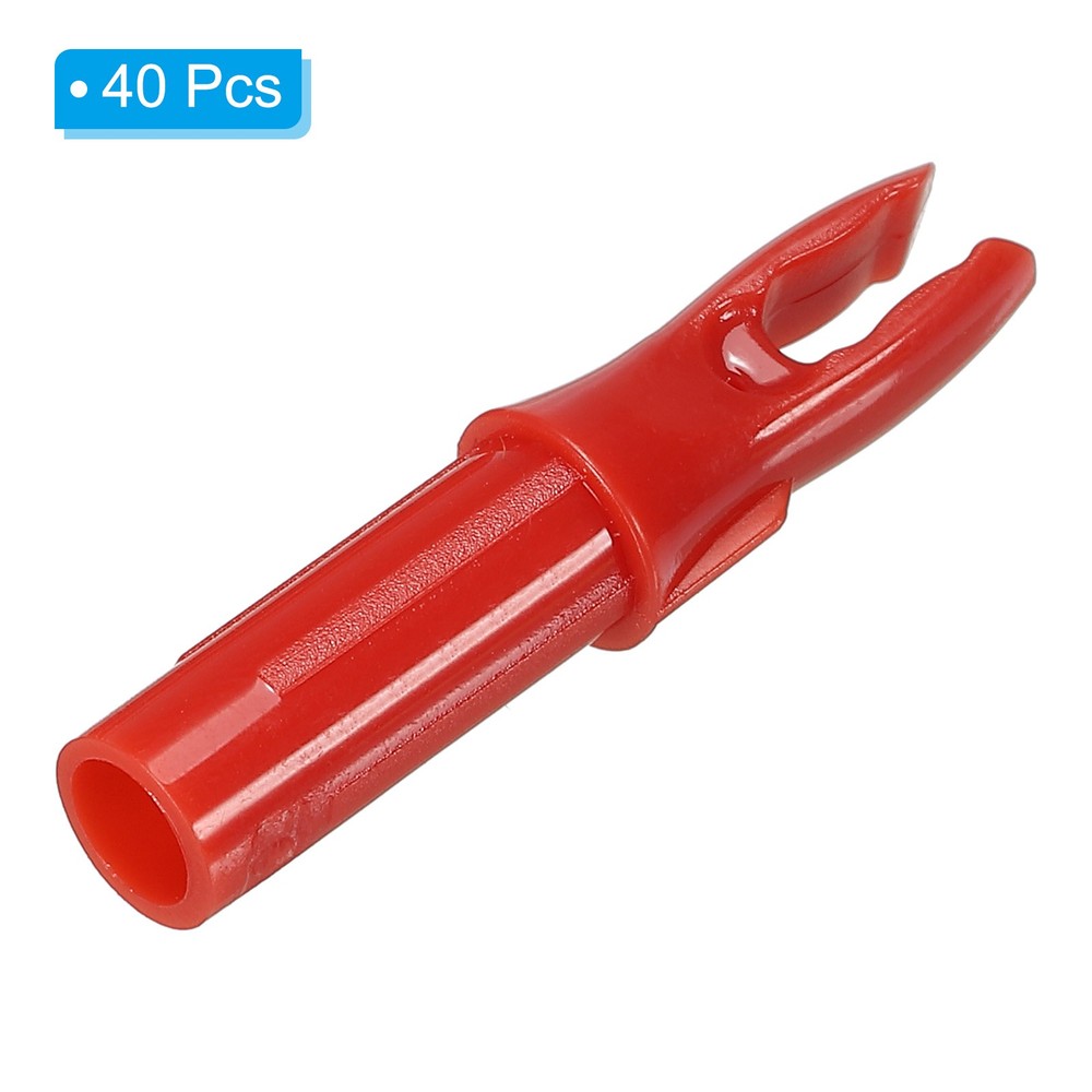 Archery Arrow Nocks 6.2mm 0.244", 40 Pack Insert Arrow Nock, Red