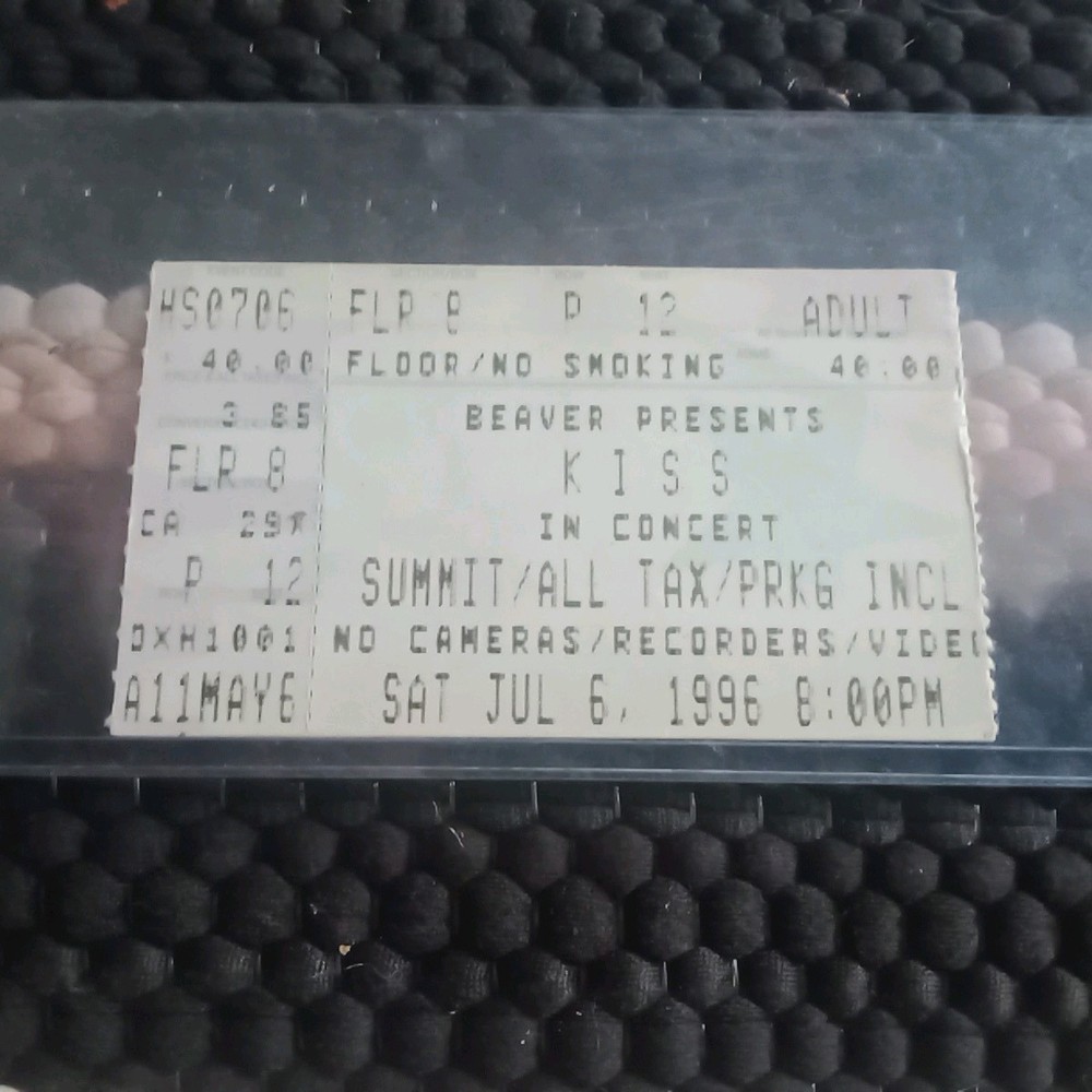 Kiss 💋 Ticket Stub History 🎸 Reunion Tour 7-6-96, Houston Texas, Summit 👀