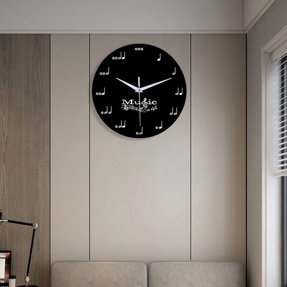 Charming Wall Clock with Musical Elements Artistic Accent for Any Room