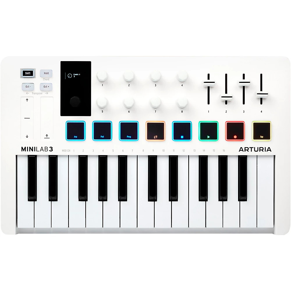 Arturia MiniLab 3 Hybrid Keyboard Controller White
