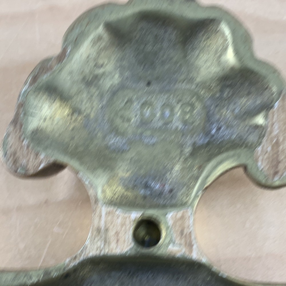 Vintage Ornate Solid Brass Door Knocker 7'' High.