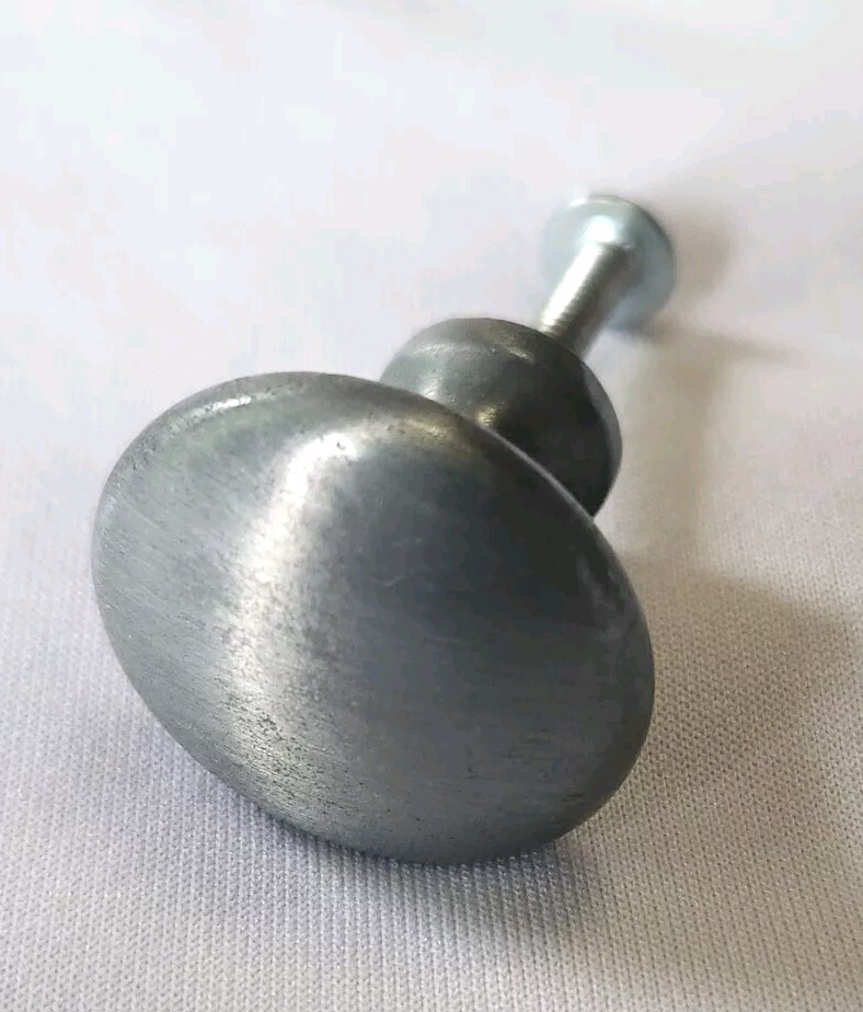 Nover Satin Chrome Solid Brass 25mm Button Knobs 5003715 Lot 7