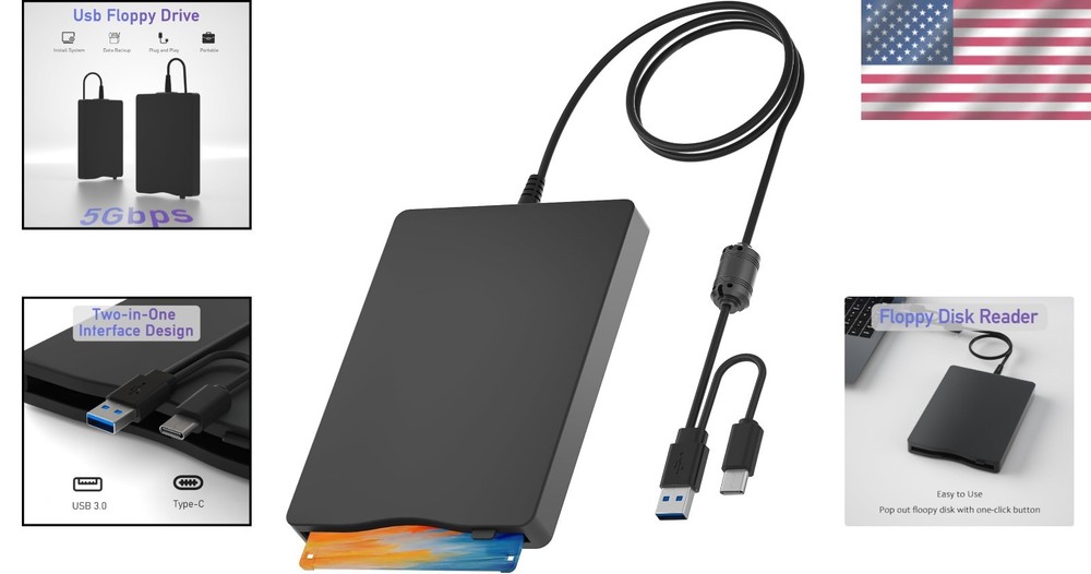 Lightweight USB External Floppy Disk Drive