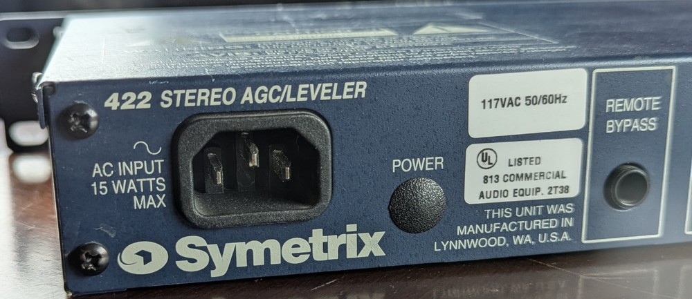 Symetrix 422 Stereo AGC/Leveler