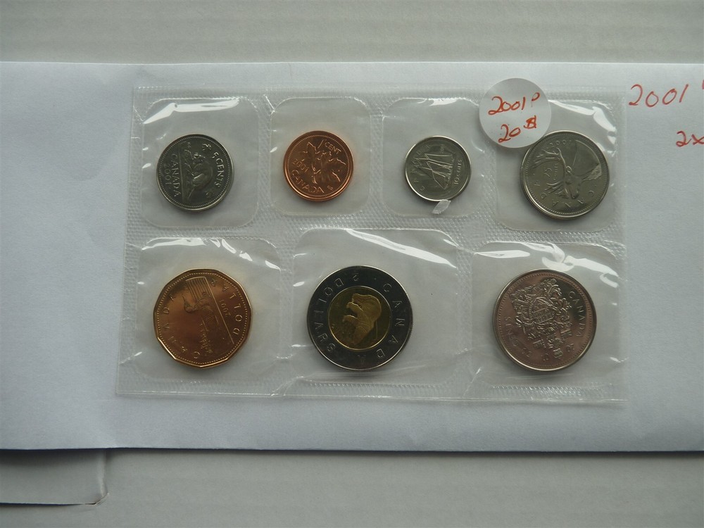 ORIGINAL 2001 CANADA SCEALE PL SET  ROYAL CANADA MINT