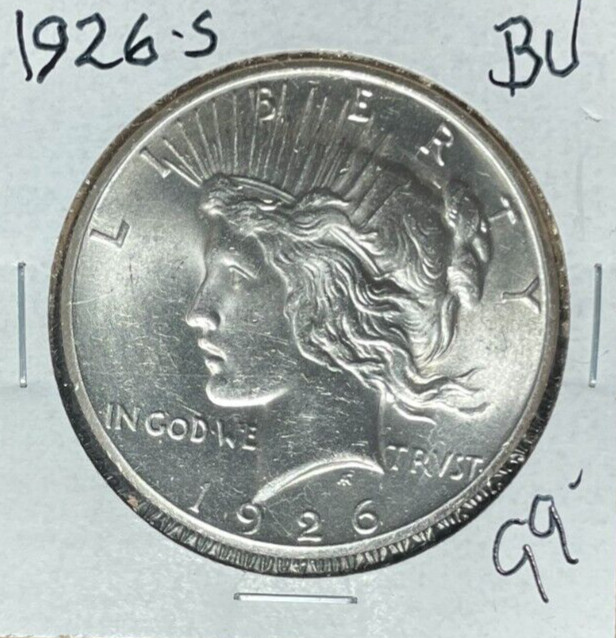 1926-S PEACE SILVER DOLLAR ~ BU ~NICE COIN~