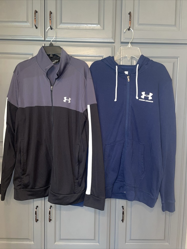 2 Under Armour Lightweight Jackets; Men’s Large
