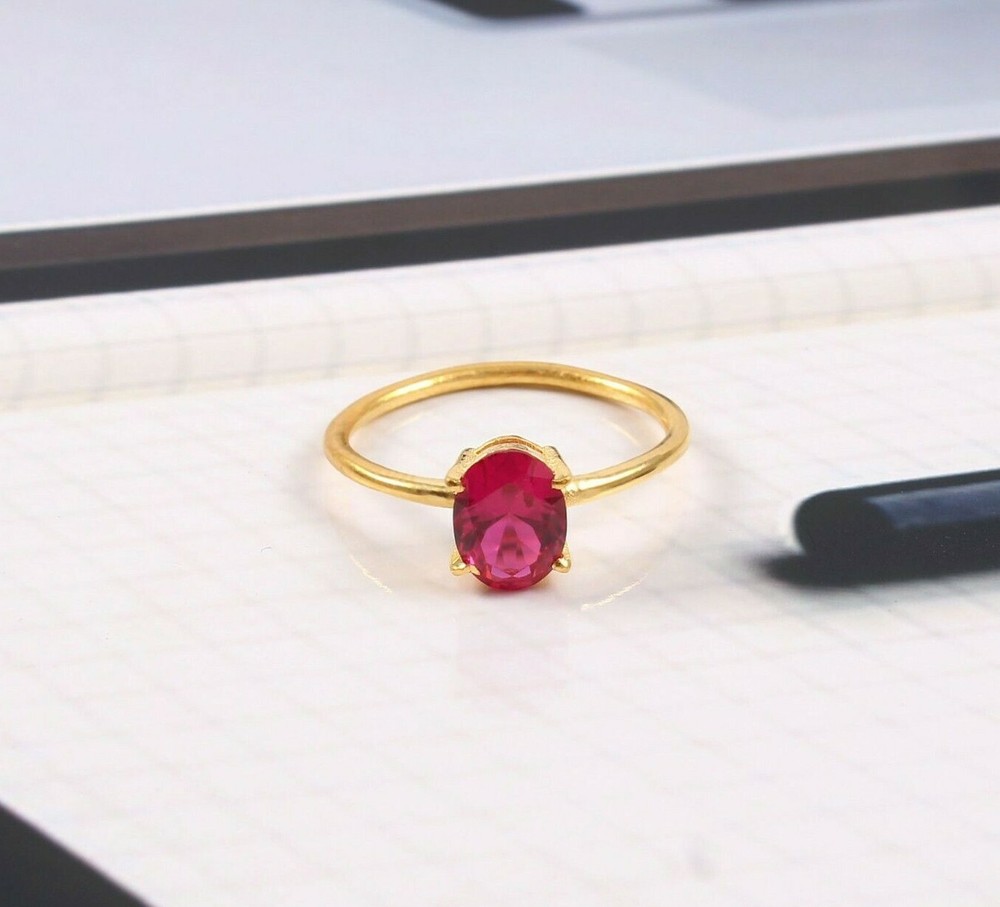 Mozambique Red Ruby Ring Statement Ring Gift For Her Anniversary & Wedding Ring