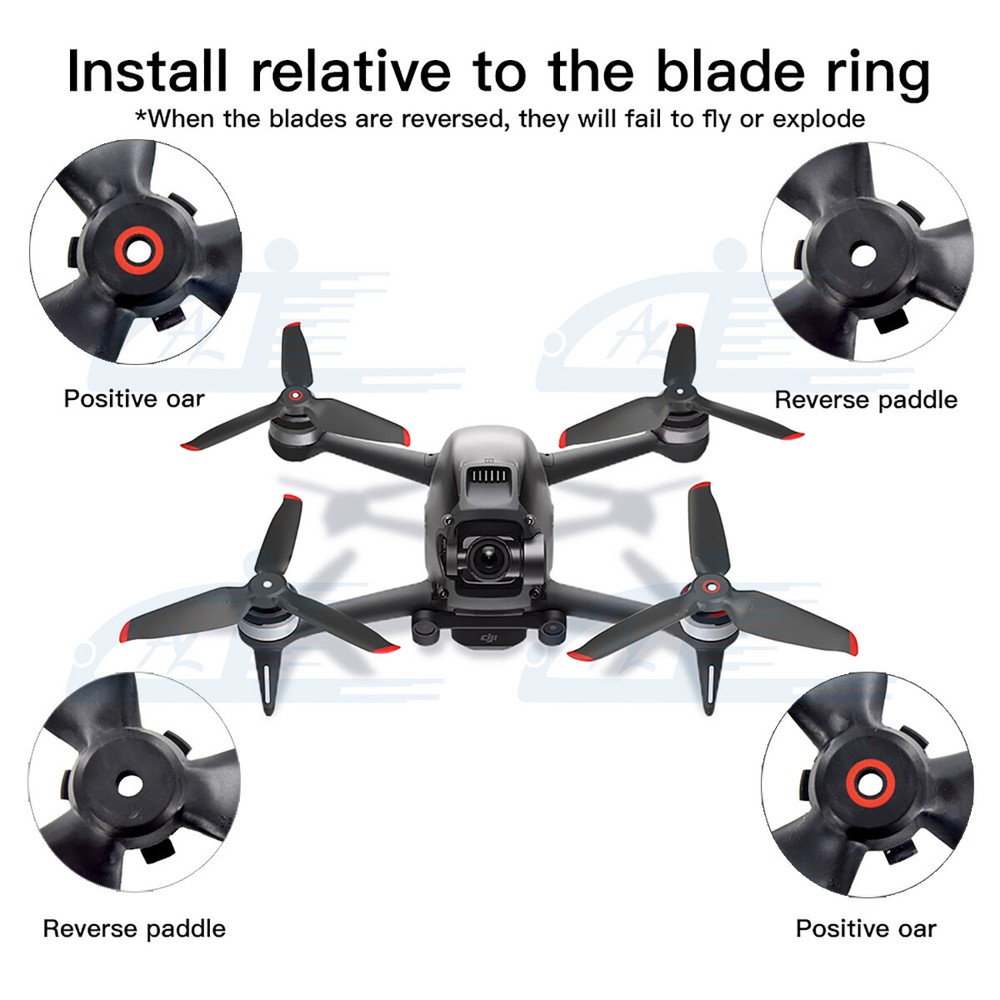 8PCS Low-Noise Propellers For DJI FPV Drone Combo Accessories Quick Release Prop