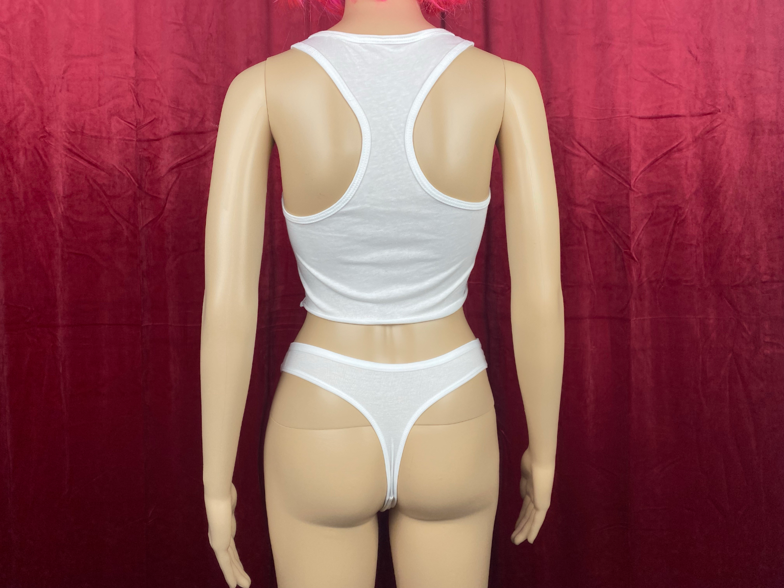 Queen of Spades Lingerie Slutty QOS Tank BBC Slut Crop Top Shirt Thong Panties