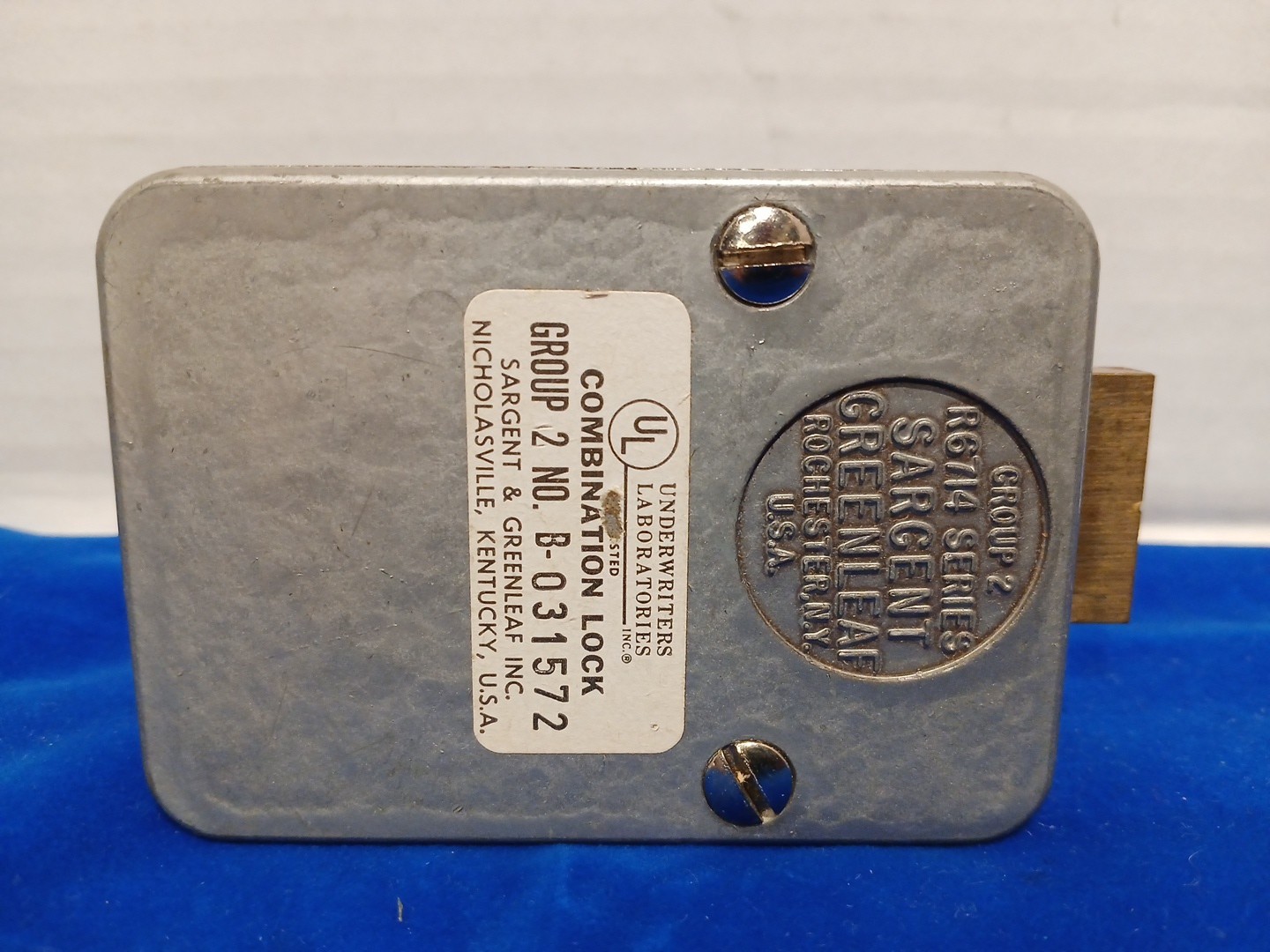 Sargent & Greenleaf Combination Lock Parts Lot Adjust-A-Lock B-031572