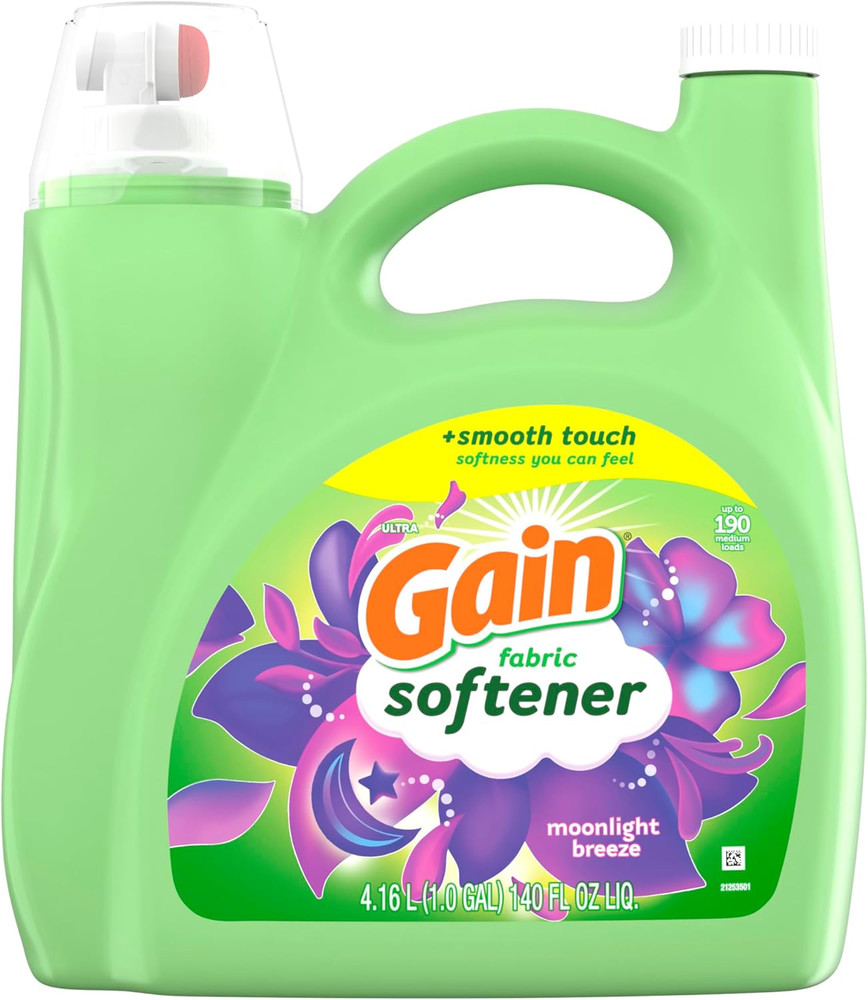 Moonlight Breeze Fabric Softener, 140 FL OZ, 190 Load, Smooth Touch Laundry Cond