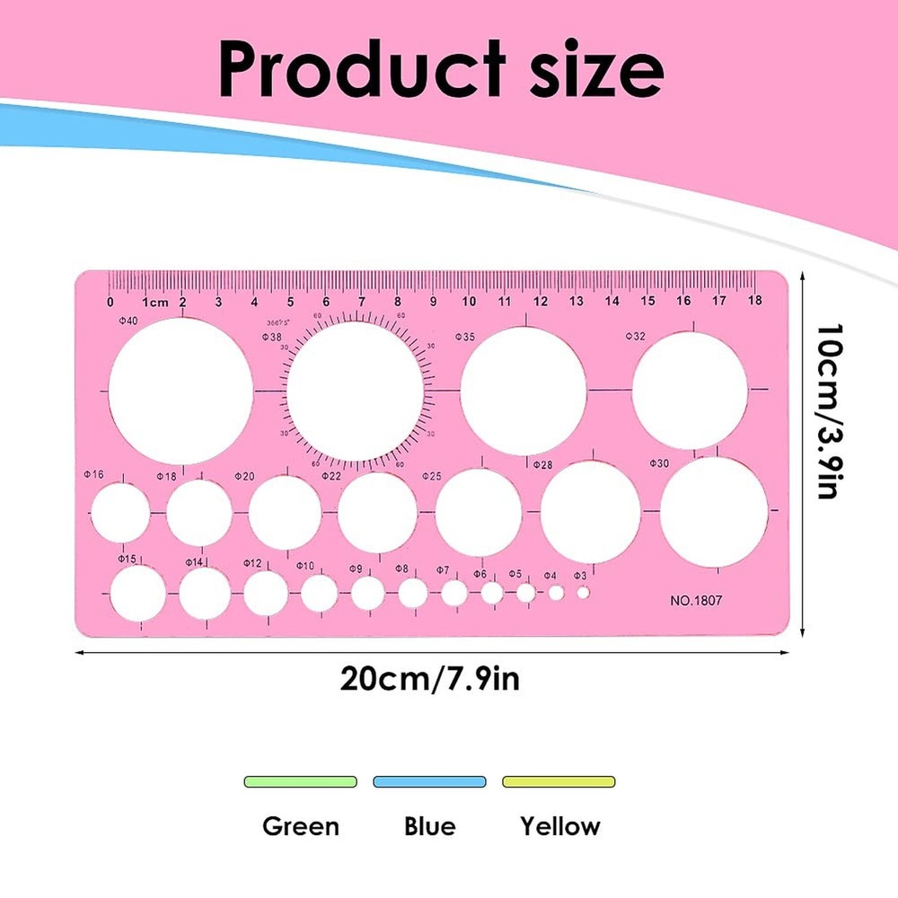 Circle Template for Drawing 4 Pcs Circle Stencils Drafting Tools Set Stencil ...