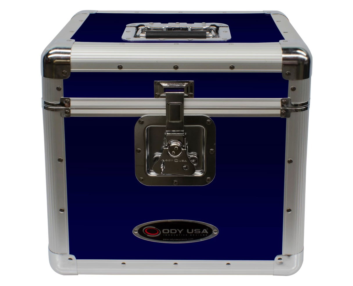 Odyssey KLP2BLU KROM Stackable Record Case for 70 12" Vinyl Records & LPs (Blue)