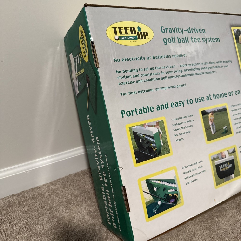 Golf Teed Up Home Driving Range with Gravity Feed Ball Tee Practice System