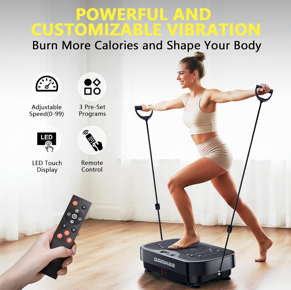 Vibrating Board Exercise Machine, Vibrating Platform for Lymphatic Drainage, 120