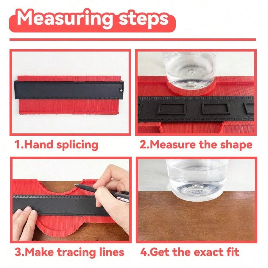 Contour Gauge Tool, Precision Profilometer Tool Set, Adjustable Profile Scribing