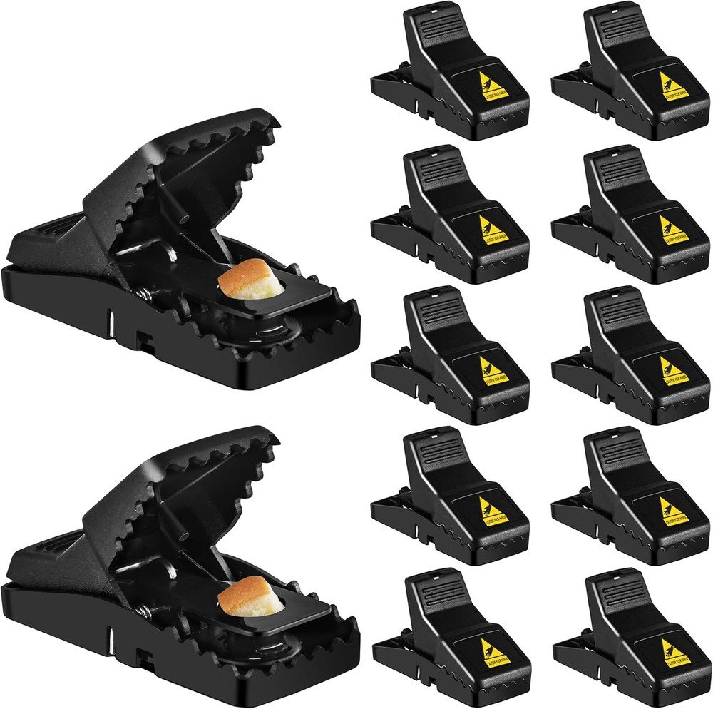 Mouse Trap, 12 Pack Mouse-Traps-Indoor-For-Home Quick Effective Sanitary Safe Mo