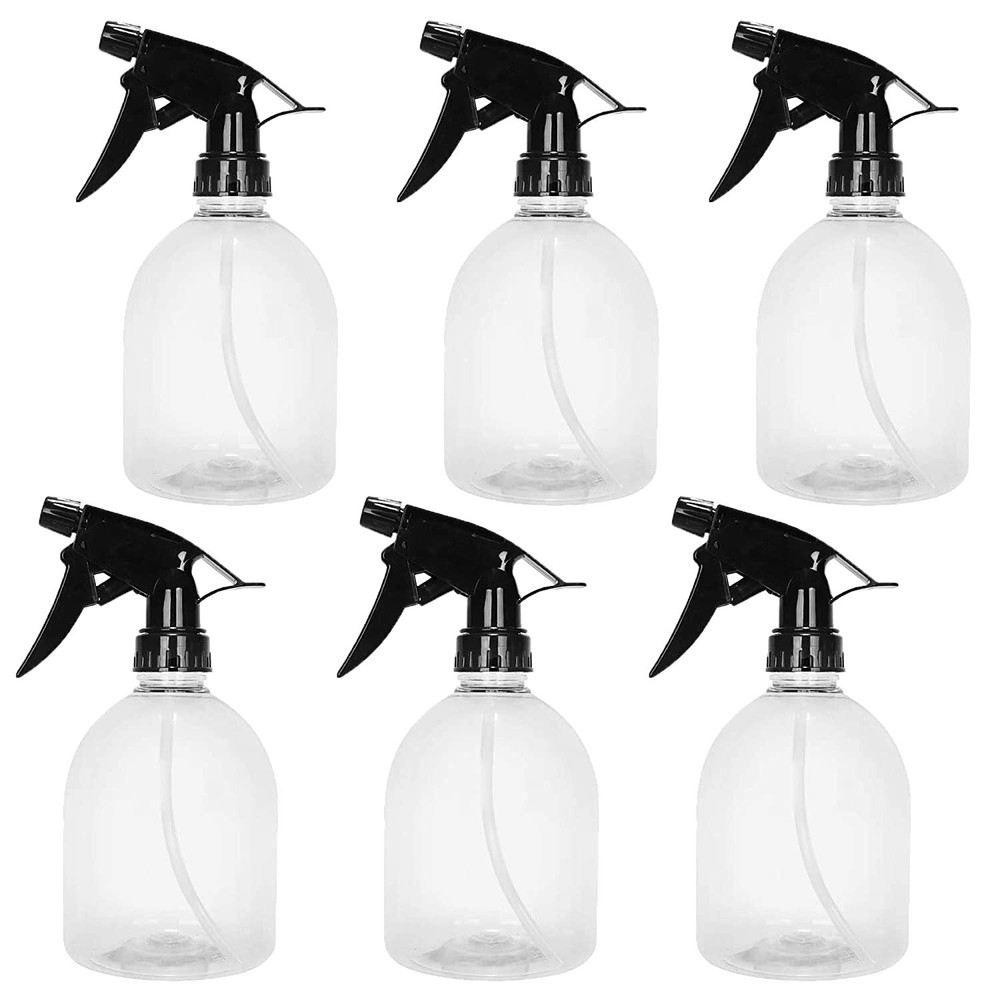 *FACTORY SECONDS!* 6X! 16oz Clear Plastic Adjustable Trigger Spray Bottles