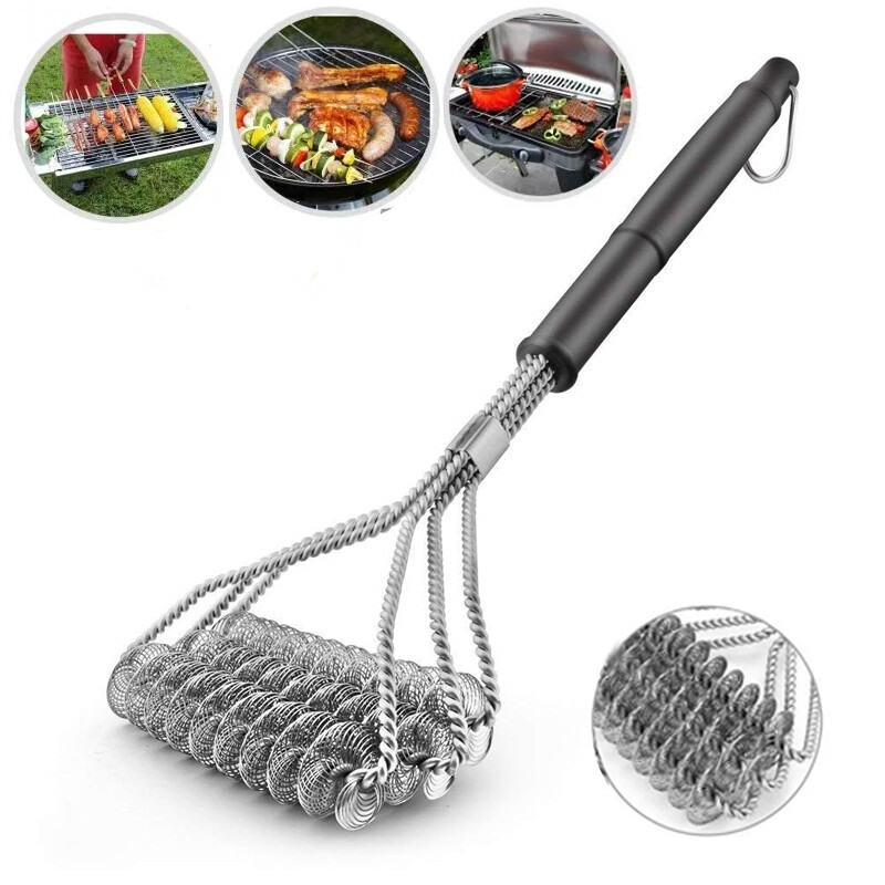 BBQ Grill Brush,Stainless Steel Bristle Free Grill Brush Tool BBQ Cleaning 18"