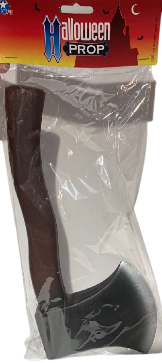 12" SHORT FAKE AXE Halloween Prop Toy Play Horror Weapon Hatchet Hard Rubber Gag