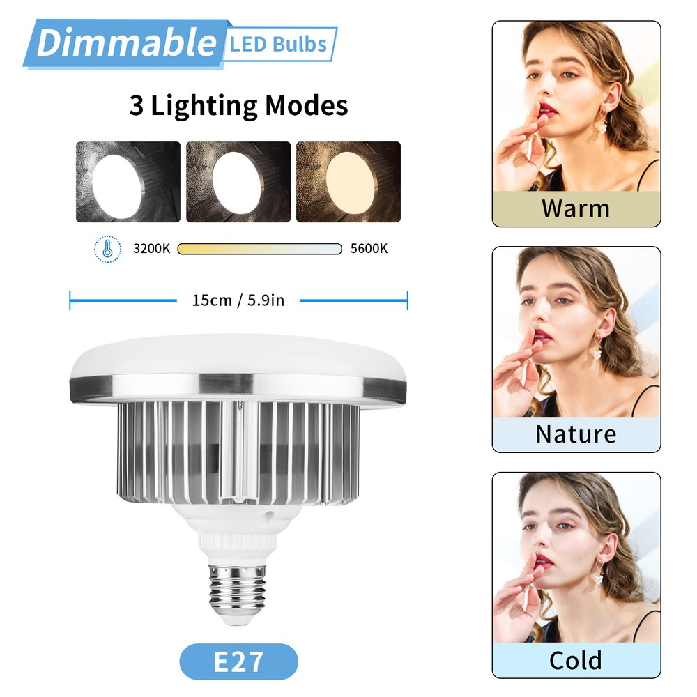 2Pcs Softbox Lighting Kit LED Continuous Photography Tripod Remote Control