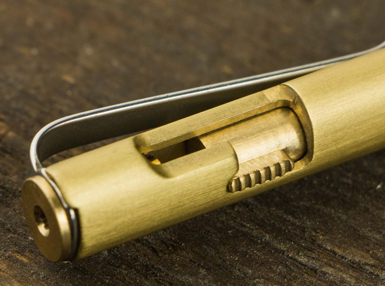 BOKER PLUS® Rocket Tactical Pen Brass Ballpoint Bolt Action Clip Gold for #PR4