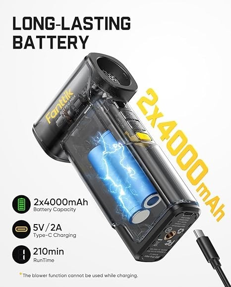 Fanttik B10 Pro Max Electric Air Duster, 130000RPM Brushless Motor, Compressed A